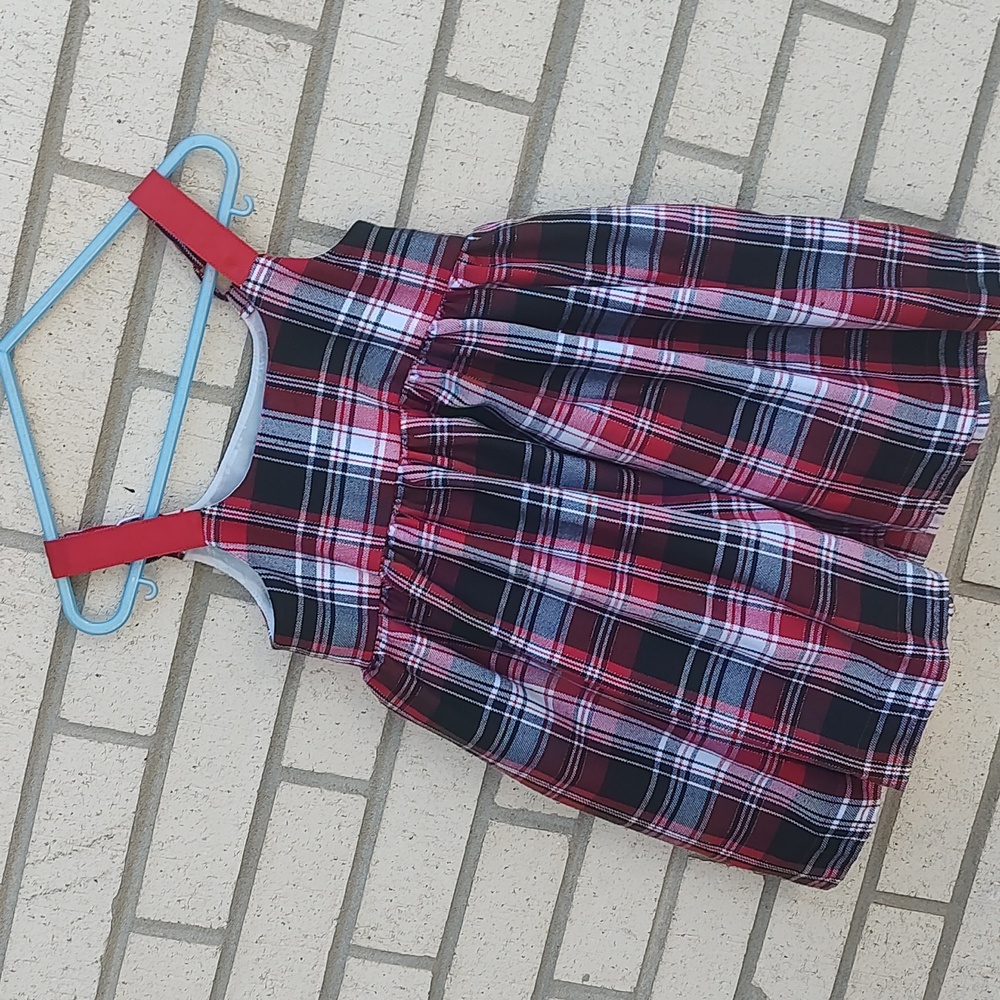 Bonnie Jean Red Paid Dress - Picture 9 of 9